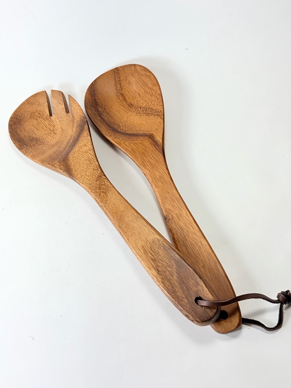 Crate&Barrel Tondo Acacia Wood Servers Utensils NEW